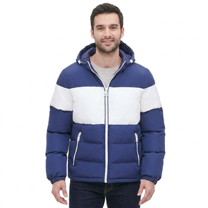 Chaqueta de Invierno Personalizable para Hombre, Estilo Urbano, de Poliéster, Impermeable, con Capucha, Diseño de Burbujas en Contraste, Alta Calidad, OEM - Product Image 1