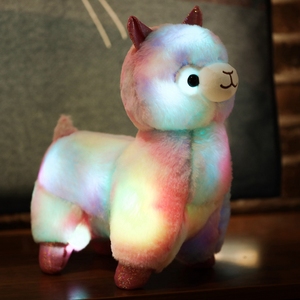 Juguete de Peluche de Alpaca Arcoíris con Luz LED Brillante, Juguete de Peluche de Llama con Luz LED Brillante, Regalo para Niños, Animales de Peluche - Product Image 4