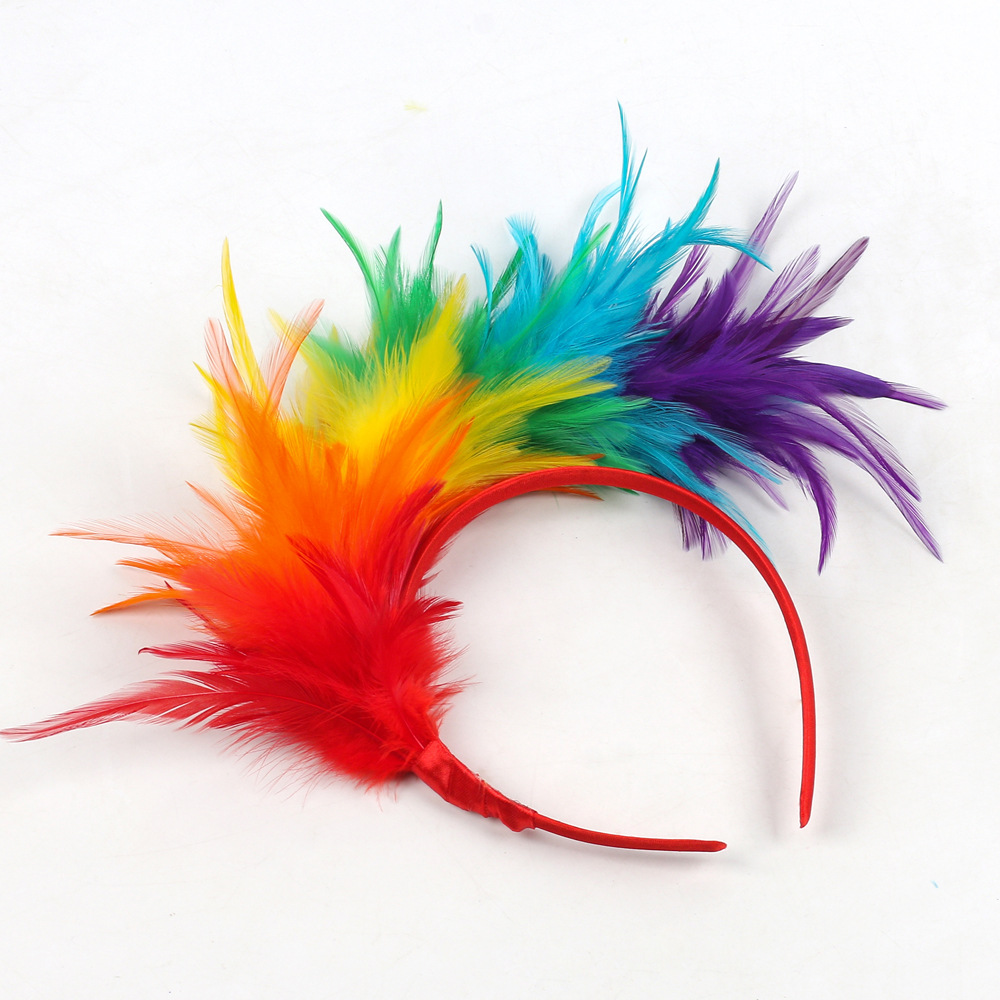 Diadema De Plumas Artificiales Bohemia Para Mujeres Y Niñas, Ideal Para Halloween, Cosplay Y Bodas
