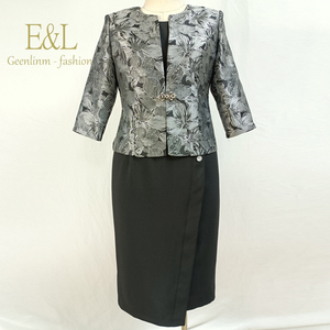 Vestido de Oficina para Mujer, Color Marrón a Cuadros, Estilo Turco Africano - Product Image 5