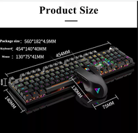 Kit d'ordinateur de Gamer, filaire, casque d'écoute, souris et clavier mécanique de jeu, rétroéclairé rvb, Combo