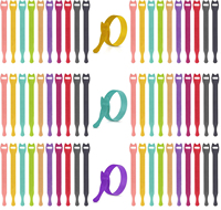 Vente en gros de 30/50/100/150 attaches-câbles réutilisables à boucles et crochets pour la gestion et l'organisation des câbles au bureau et à la maison