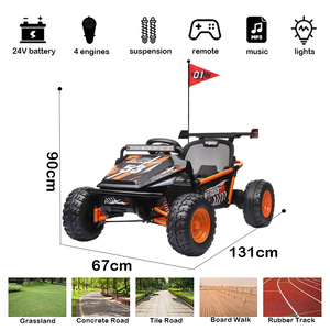 Kart de Derrape para Niños 4853 con Motor Silencioso de 36V, Suspensión en las 4 Ruedas, Música MP3 con un Solo Botón, Control Remoto, Luces LED y Correa de Seguridad - Product Image 2