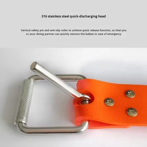 Cintura da Sub in Silicone da 1,3 m a Sgancio Rapido con Fibbia in Acciaio Inox 316 per Immersioni, Pesca Subacquea e Apnea - Product Image 3