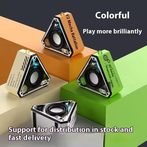 New xách tay MECHA phong cách V2 Mini Máy tính để bàn loa không dây ngoài trời sáng tạo BT loa với RGB ánh sáng - Product Image 4