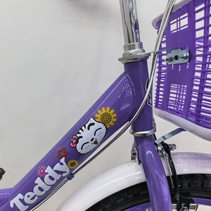 <span class=keywords><strong>Bicicletta</strong></span> da città per <span class=keywords><strong>bambina</strong></span>/ragazza con cestino, 20/24 pollici, monovelocità, forcella in acciaio, colore rosa - Product Image 2