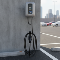 Nouvelle station de recharge pour véhicules électriques de type 2 NECS modèle 3012, 11 kW AC, avec entrée 380 V, noire