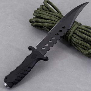 Couteau de chasse et de survie en acier inoxydable à lame fixe longue pour l'extérieur, avec poignée en caoutchouc, étui et <span class=keywords><strong>brise</strong></span>-vitre (OEM) - Offre Spéciale - Product Image 3