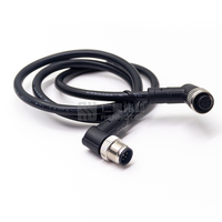 Câble Ethernet 90 degrés M12 femelle vers Scsi 8p mâle