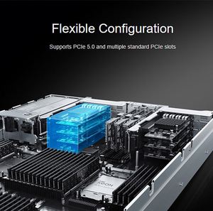 Pour serveur en rack FusionServer 2488h, processeur 8SFF, processeur 6418H, alimentation 900W, SSD 1TB, carte mémoire 16 Go, kit rail H755 - Product Image 2