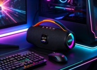 Enceinte Bluetooth portable 30W, double haut-parleur de 4 pouces, son puissant pour fêtes, V5.4, sans fil, pour extérieur, avec lumières RGB et subwoofer