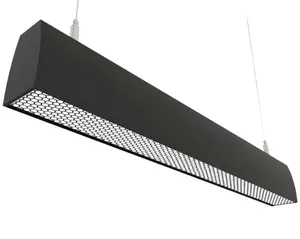 新设计的可链接吊坠发光二极管线性办公灯防眩光Ugr悬挂线性条形灯，带蜂窝扩散器