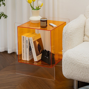 Transparent <b>Bedside</b> Cabinet, Free Installation, Simple Acrylic Cabinet, Light Luxury, High-End Nordic <b>Storage</b> Cabinet - Product Image 3