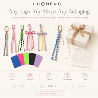 En gros, Cordon tressé en polyester réglable pour porte-clés de voiture, breloques de sac et accessoires de porte-clés DIY, Style Instagram