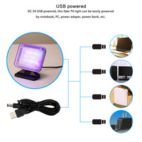 Lampe simulateur de lumière TV LED HILYNN FT-1 avec 4 modes, capteur crépusculaire et minuterie, lumière de sécurité domestique anti-effraction, construction en plastique