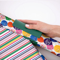 Coupe-papier d'emballage avec 3 jeux de lames remplaçables, coupe-rouleau de papier d'emballage cadeau et outil de coupe de papier d'emballage de Noël