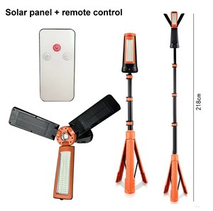 Lampada da Campeggio Ricaricabile con Supporto Telescopico, Base Magnetica, 3 Teste LED Pieghevoli, Ricarica Type-C, Lampada da Lavoro Portatile per Emergenze - Product Image 6