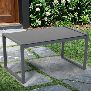 Leisure Modern Half-High Outdoor Table Steel <b>Frame</b> Metal Garden Furniture for Dining Parks Courtyards Hotels Villas - Product Image 1