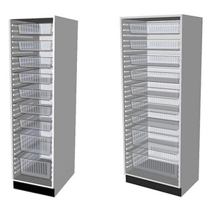 L23.5 x W15.5 x H8 Inches MM Plastic Tray With Compartments For Medical Carts and Cabinets ( HTM 71 )