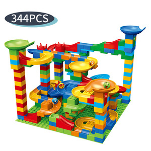 ELI TOYS Juego de construcción DIY de tamaño pequeño, bloques de carrera de mármol de plástico con tobogán de embudo, modelo de juguete para niños, pista de tobogán variada - Product Image 5
