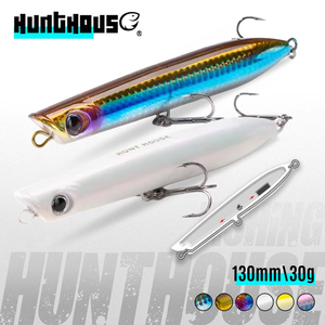 <span class=keywords><strong>Leurre</strong></span> de pêche Hunthouse WTD Topwater 130mm 30g Pencil Lures Wobbler Saltwater Popper - Product Image 1