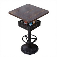 Tables de bar de style antique, rectangulaires, pour restaurants musicaux, panneaux en PVC ignifuges, 3-4 personnes, sur mesure