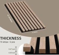 Nouveau design 2ft * 8ft 3D Panneaux muraux en placage de PVC Panneaux acoustiques en bois MDF noir décoratif PET avec panneau mural à lamelles effet marbre