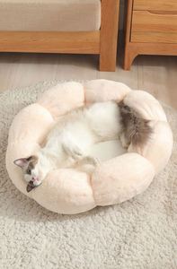 Soft Faux Fur Cat <b>Bed</b> Round Pet Mat Mint Green Cute Plush <b>Nest</b> for Cats All Seasons Hand Washable - Product Image 2
