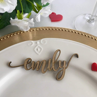 Cartes de lieu de mariage en or Noms découpés au laser en acrylique personnalisés Paramètres du nom de lieu Étiquettes de nom d'invité Signes de mariage