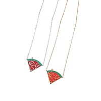 Bijoux étanches émail drapeau collier calligraphie arabe mots Palestine émaillé carte charme Al-Aqsa pastèque colliers