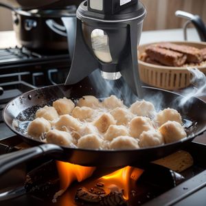 Machine à boules de Luqaimat électriques portative pour la maison, appareil de cuisine compact pour la préparation de boules de pâte arabes sucrées - Product Image 3