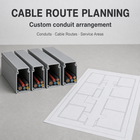Profilé de conduit de câbles en PRV avec service de découpe pour les couloirs utilitaire, les salles d'équipement et les projets de routage de câbles industriels