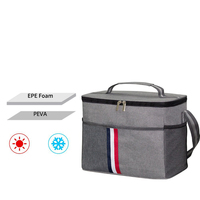 Sac isotherme pliable de grande capacité en tissu Oxford imperméable, color-block, pour l'extérieur – Nouveauté des fabricants