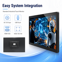 27 Zoll Industrieller Kapazitiver Touchscreen-Monitor 1920x1080 USB VGA Metallgehäuse VESA-Halterung für Automatisierungsgeräte