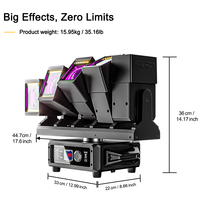 SHEHDS NOUVEAU Projecteur LED RGBW 4-en-1 5x60W à Tête Mobile Beam Wash Zoom avec Lumière Auxiliaire pour Scène, DJ, Discothèque, Club de Nuit