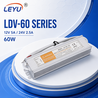 Alimentation LED OKEY IP67 étanche 60W 12V 5A AC/DC à découpage, boîtier en aluminium, certifiée CE ROHS pour bande lumineuse LED