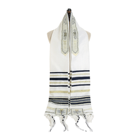Châle de prière messianique juif en jacquard ethnique uni, long et carré, en mousseline, pour musulmans, idéal pour l'hiver - Vente en gros