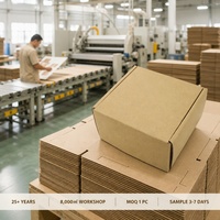 Boîte d'expédition en carton ondulé kraft écologique et recyclable, imprimée sur mesure pour les vêtements, les cosmétiques, les abonnements, les coffrets cadeaux, vente en gros