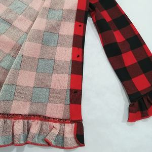 Di famiglia di natale pigiama due pezzi sett vestito rosso nero plaid bambini di notte degli indumenti da notte della ragazza del ragazzo dei capretti dei bambini mamma me <span class=keywords><strong>vestiti</strong></span> delle donne - Product Image 5