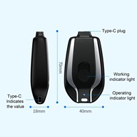 Baterías Portátiles Mini para Llavero, Carga de Emergencia, Batería Externa de 1500 mAh