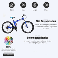 Vente directe d'usine, vélo de montagne à suspension intégrale de 29 pouces, 21 vitesses, vélo pliable VTT, Bicicleta De Montana Plegable pour adultes