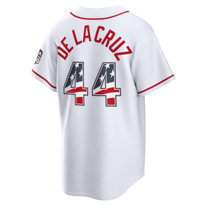 Maillots de baseball personnalisés brodés et cousus 2026 Cincinnati USA 250 Quatrième de Juillet # 44 Elly De La <span class=keywords><strong>Cruz</strong></span> - Product Image 3