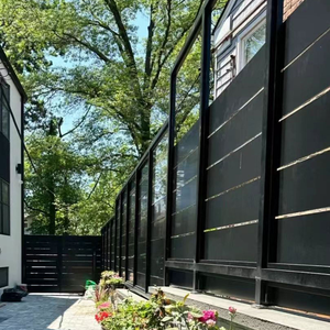 Panneaux <span class=keywords><strong>de</strong></span> clôture en aluminium noir modernes pour chantier <span class=keywords><strong>de</strong></span> construction avec modélisation 3D et design écologique - Product Image 6