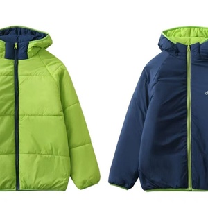 Autumn Winter Double-sided Couple Warm Cotton Spandex Hooded Thick <b>Blazer</b> Jacket with Full Sleeves <b>Button</b>-Up Collar 3D Pattern - Product Image 6