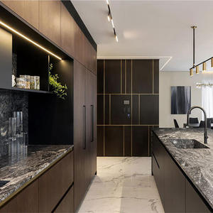 Pannello porta laccato a forma di L personalizzato Set armadio da cucina - Product Image 1