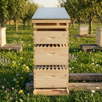 Imkerei-Bienenstock: 10 oder 8 Rahmen, unmontierter Langstroth-Holz-Bienenstock zum Verkauf, Honigbienenstock mit Bienenrahmen