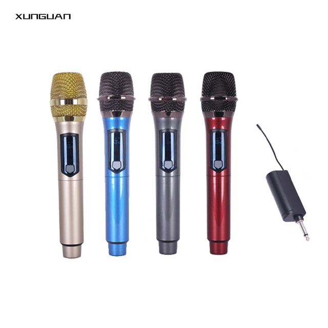 VT1108 VT2108 Rechargeable Mic 1CH/2CH 4-color Portable VHF Universal Wireless Microphone for Singing KTV/Trolly Speaker