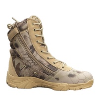 Bottes tactiques mi-mollet pour hommes, semelle en caoutchouc, imperméables, embout en acier, randonnée été/hiver, à lacets