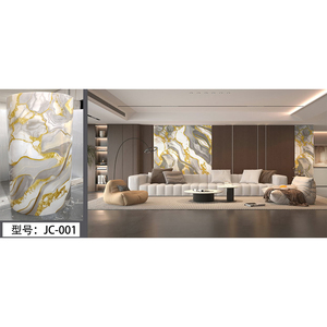 Autocollant mural Omoora <span class=keywords><strong>2</strong></span>,5 mm anti-rayures à imprimé marbre avec accents dorés pour <span class=keywords><strong>la</strong></span> décoration du salon et du hall - Product Image 1