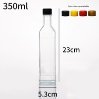 Botol Kaca Heksagonal FLINT Desain Baru 100ml dengan Tutup Sekrup Perak PP18 untuk Botol Bumbu & Minyak Saus